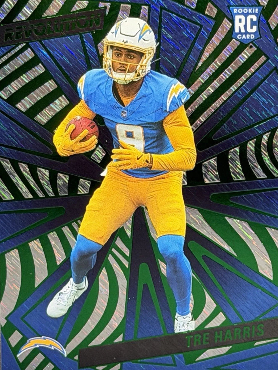 Panini 2025 Revolution Storm Rookie Tre Harris [#011/699] Chargers NFL Card #243