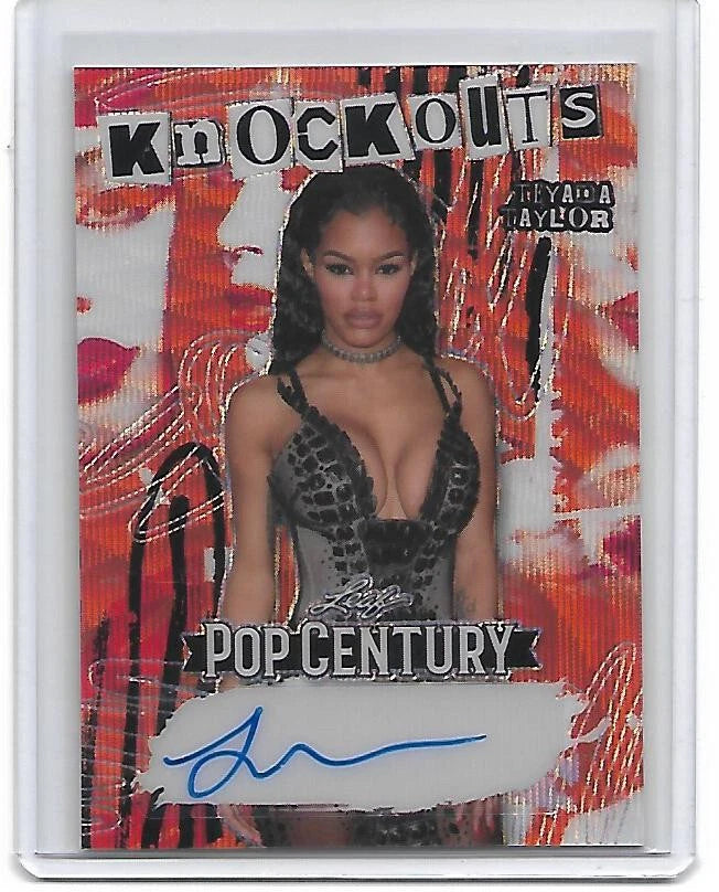 TEYANA TAYLOR 2023 Leaf Pop Century KNOCKOUTS Signature 1 Auto RC Autograph