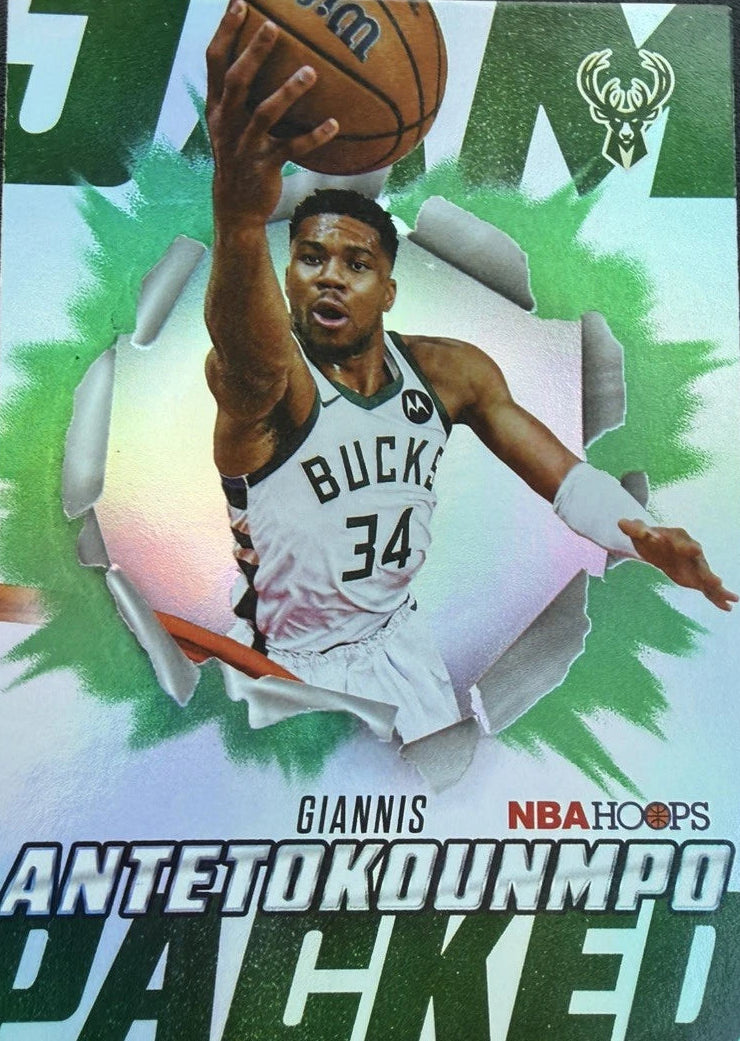 Giannis Antetokounmpo Jam Packed Insert 2026 Topps NBA Hoops Bucks #JP-3