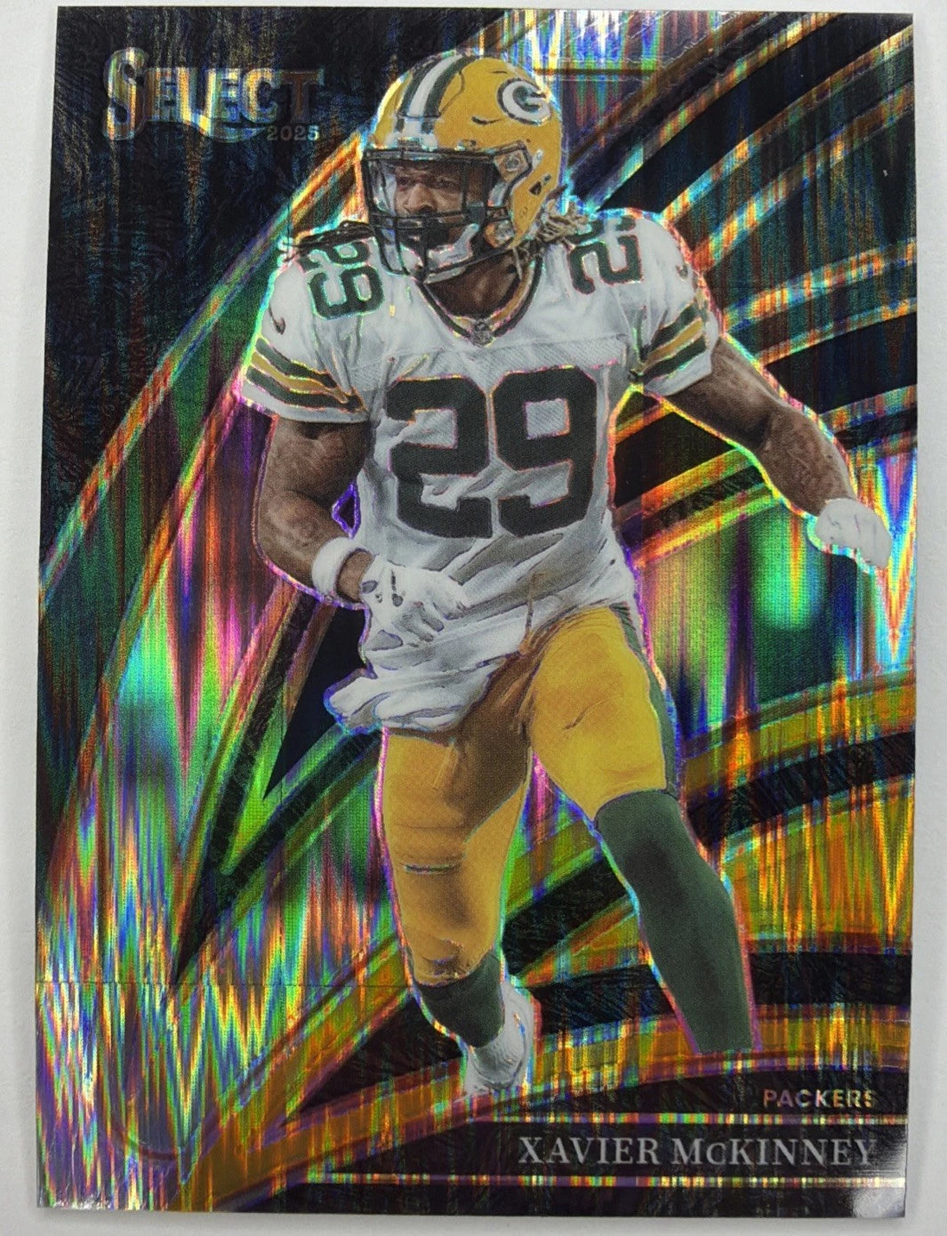 Xavier McKinney [Black Green Prizm Shock] #266 2025 Panini Select
