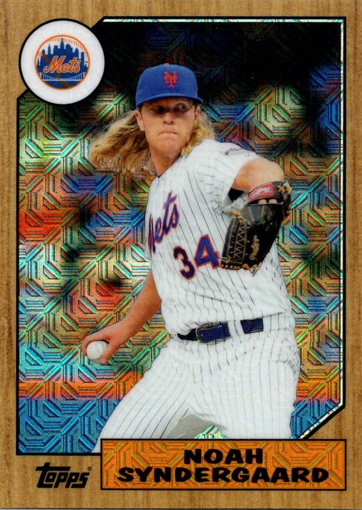 2017 Topps Silver Pack 1987 Design Chrome NOAH SYNDERGAARD #87-NS Mojo Refractor