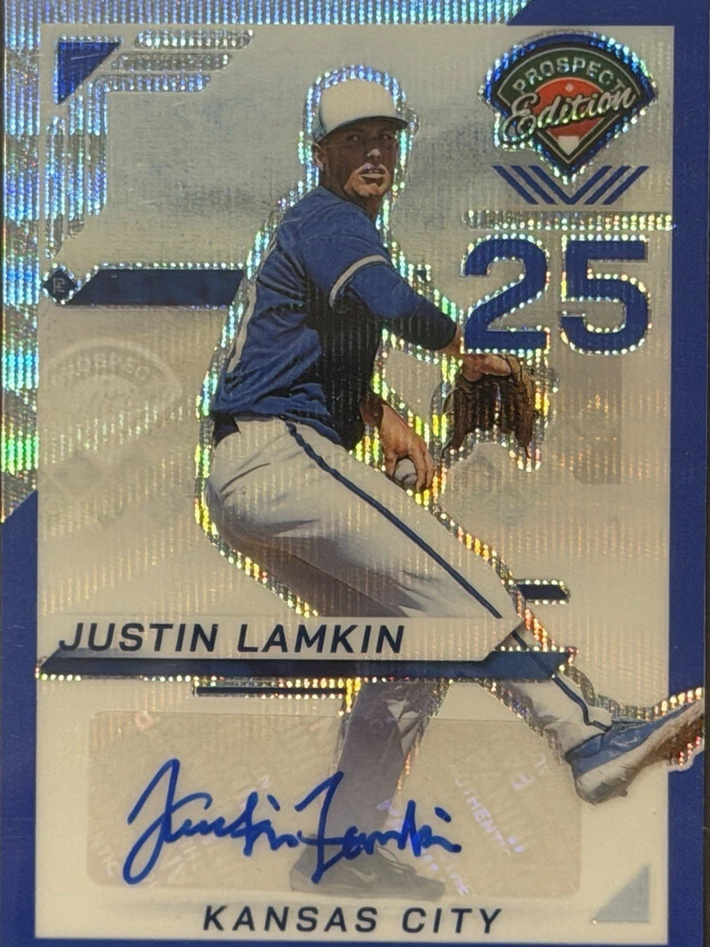 Justin Lamkin prospect auto card