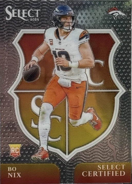 2024 Panini Select Bo Nix Denver Broncos Certified Rookie Card #4
