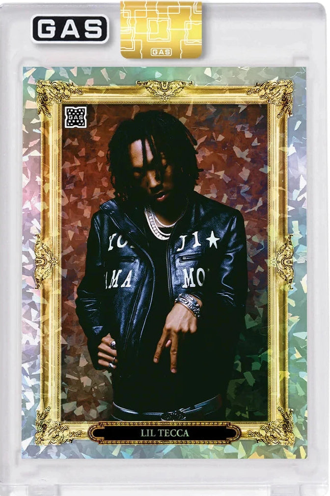 Limited Edition Lil Tecca x GAS Cracked Ice Foil Trading Cards /100