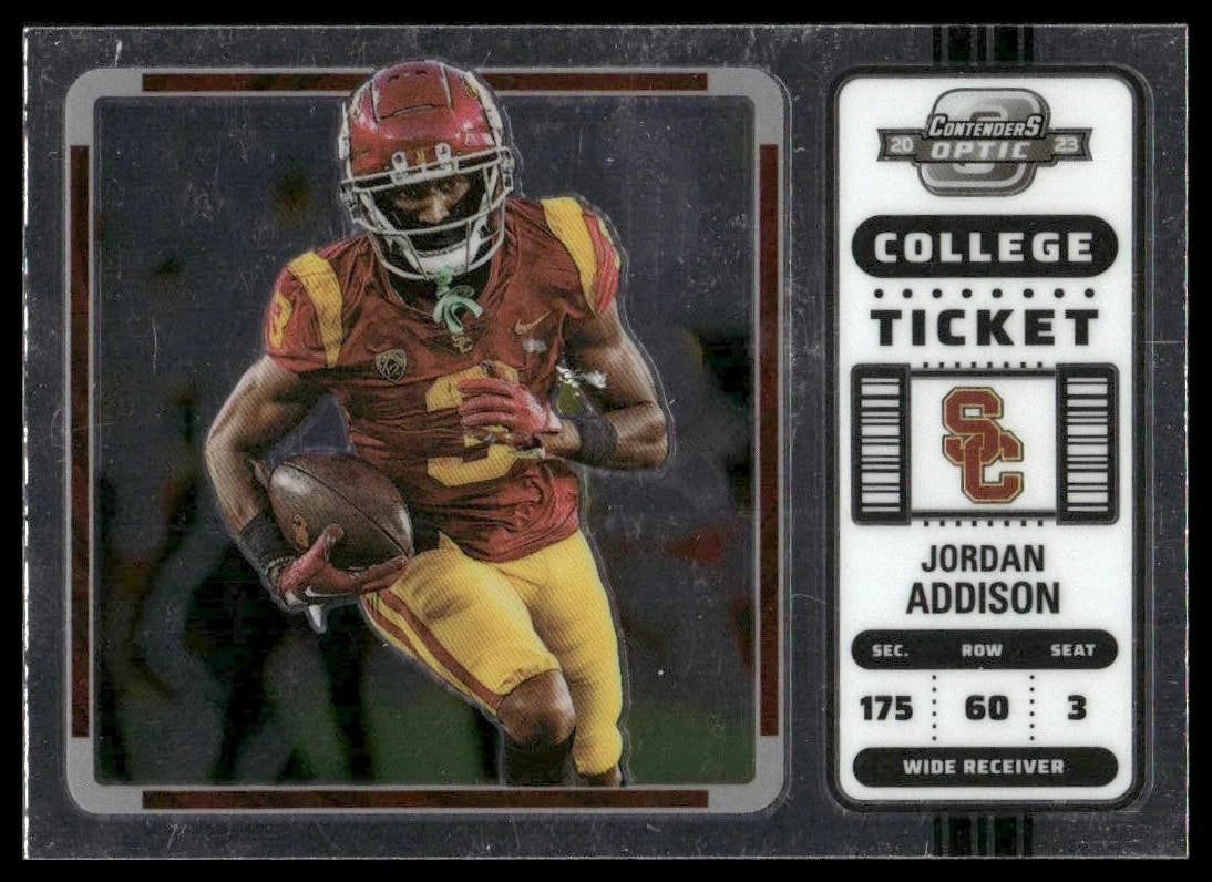 Jordan Addison #7 [Rookie] 2023 Panini Chronicles Draft Picks Contenders Optic