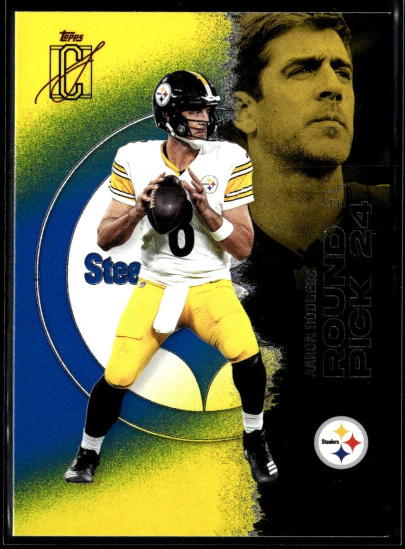Aaron Rodgers [Blue Yellow] #44 2025 Topps Signature Class