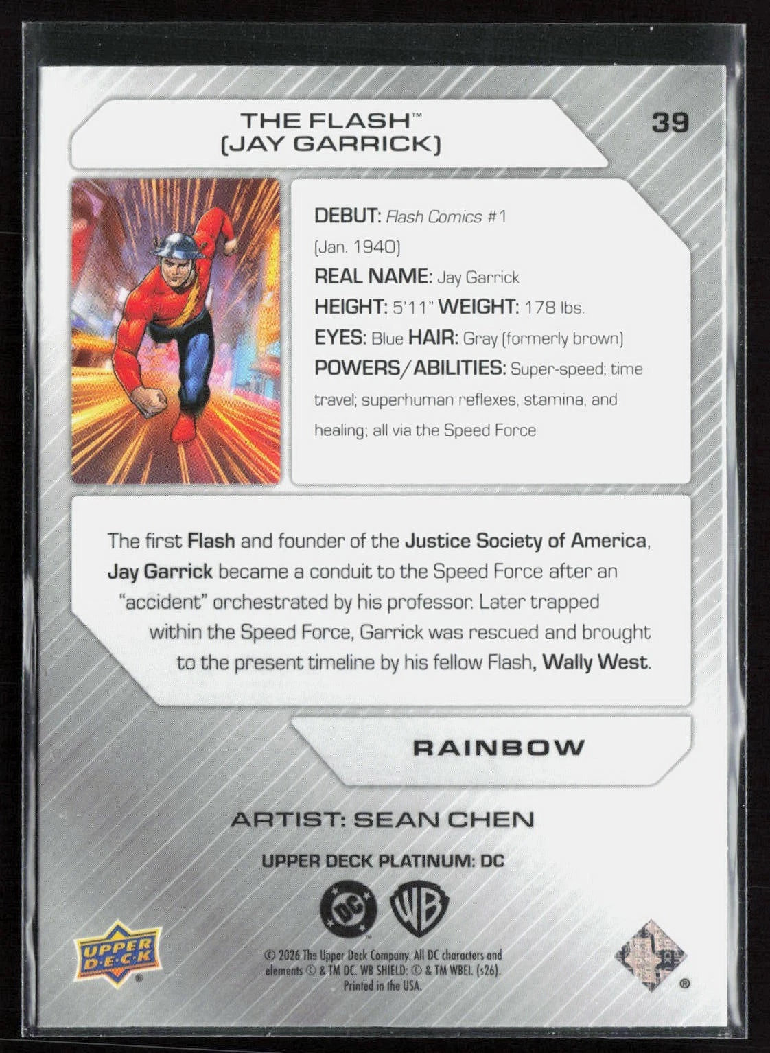 The Flash #39 2026 Upper Deck DC Platinum [RAINBOW] Parallel