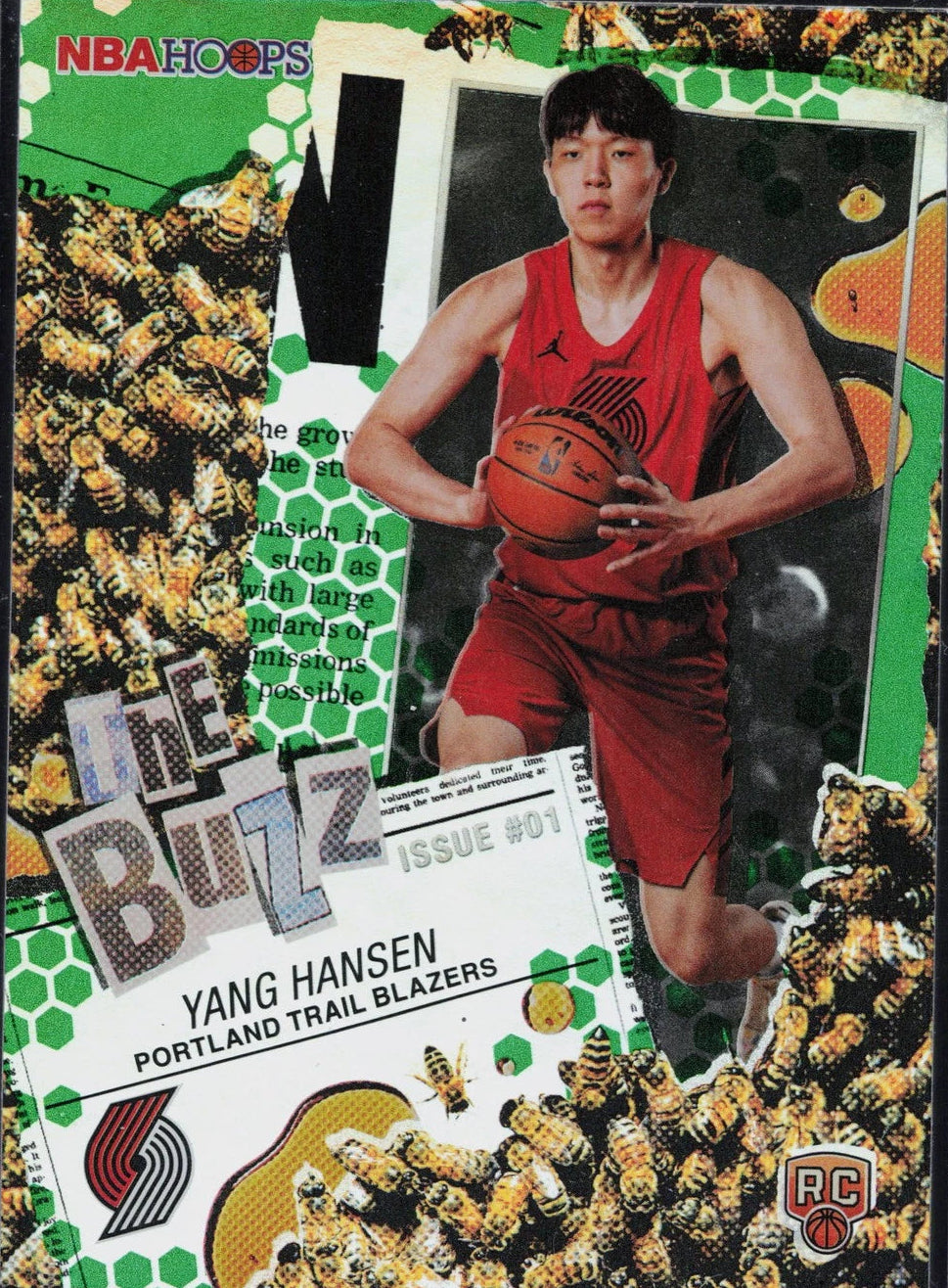 2025-26 Topps Nba Hoops - The Buzz Yang Hansen #TB-16 Green Hoops (RC)