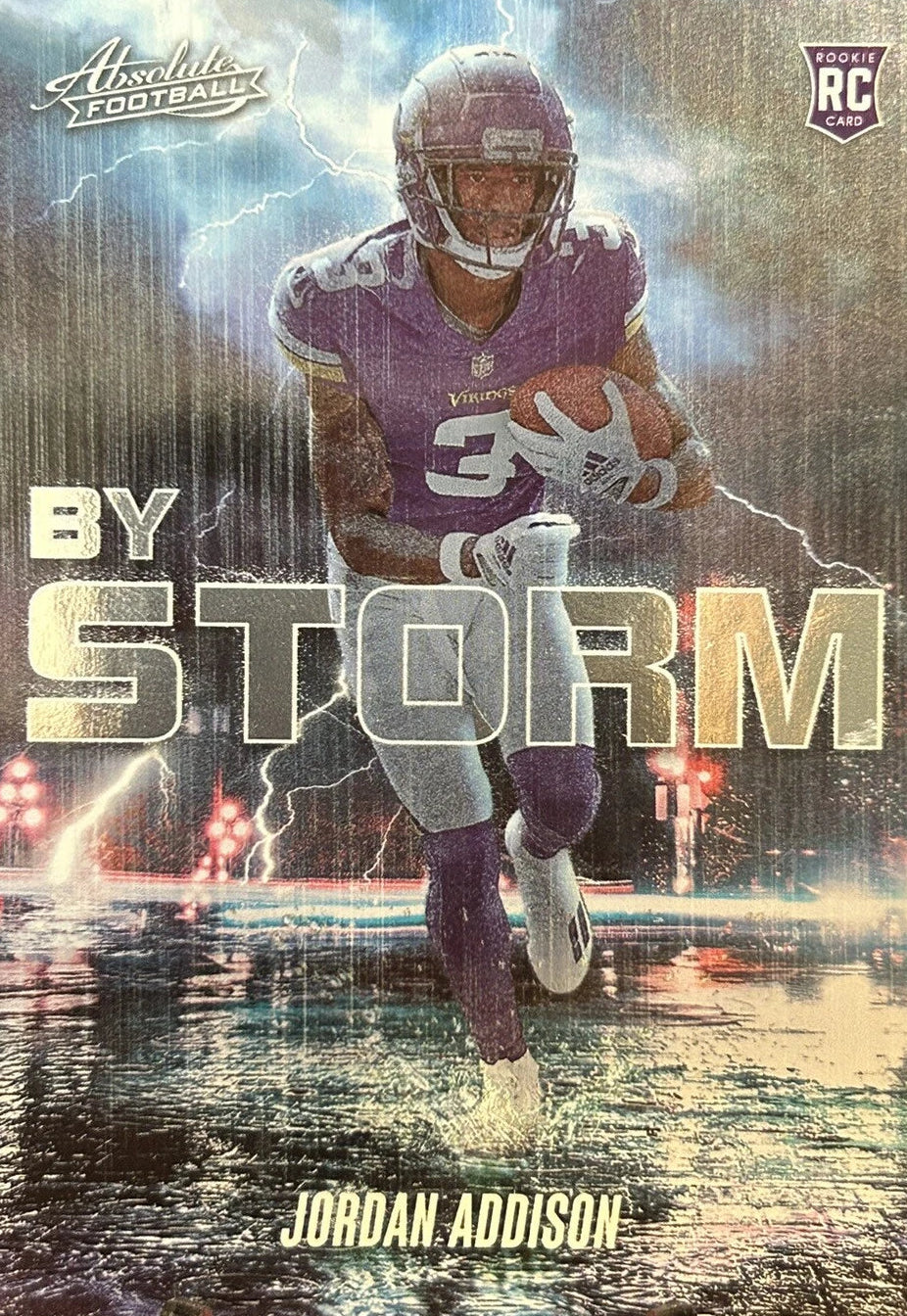 2023 Panini Absolute Football Jordan Addison RC - BY STORM - # BST-12