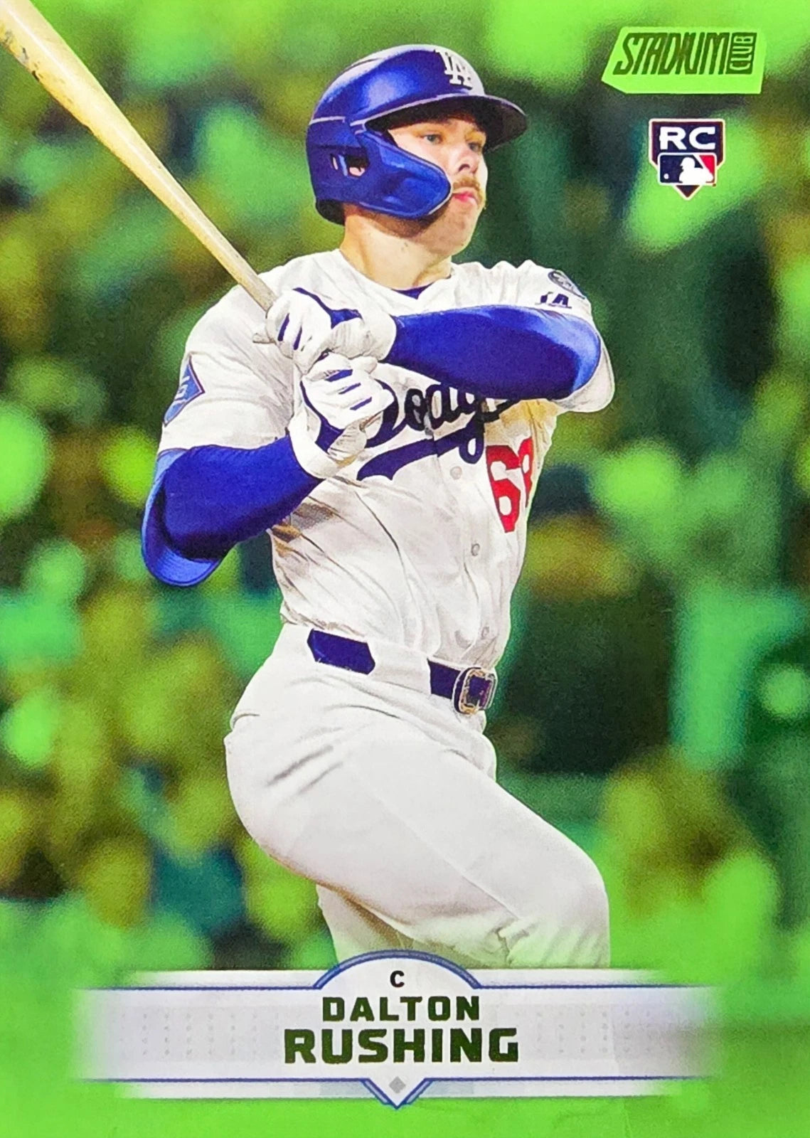 Dalton Rushing 2025 Topps Stadium Club RC Lime Green #154 Los Angeles Dodgers