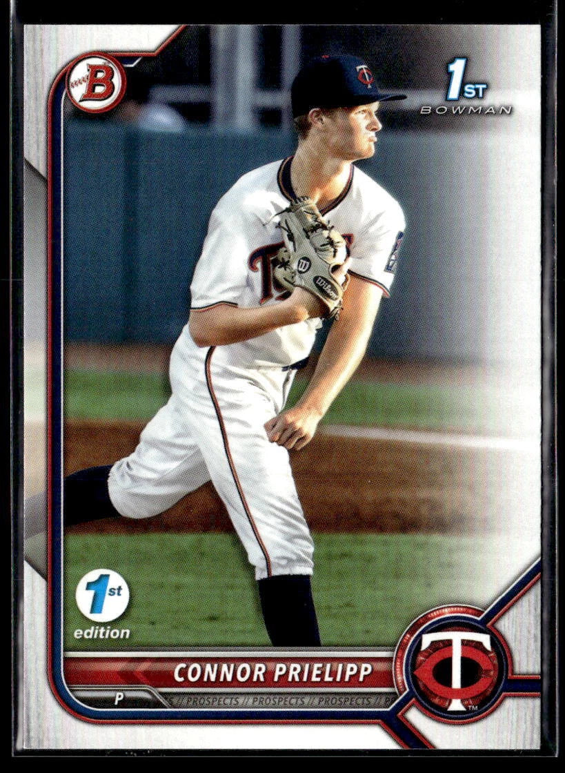 Connor Prielipp - 2022 Bowman Draft 1st Edition #BD-8 Minnesota Twins AUTOGRAPH