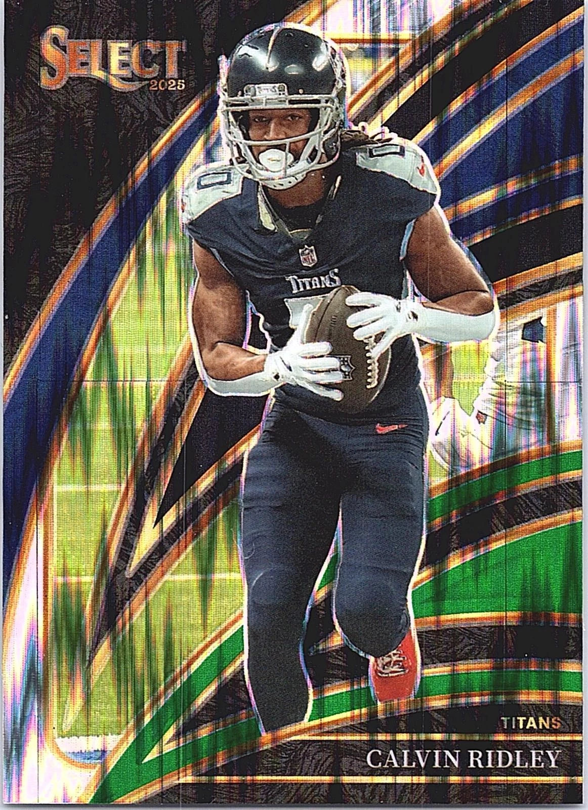 Calvin Ridley [Black Green Prizm Shock] #225 2025 Panini Select