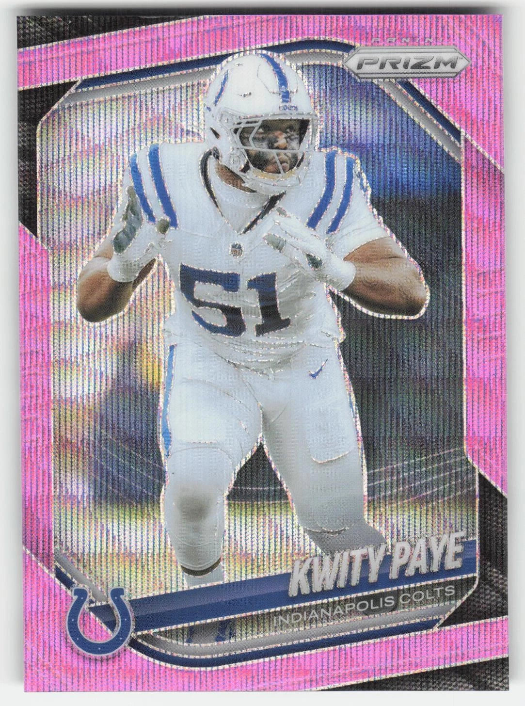 2025 Panini Prizm #286 Kwity Paye Pink Wave Prizm