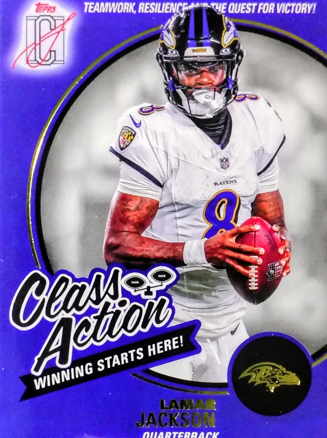 2025 Topps Signature Class Lamar Jackson - Class Action #CA-3 Baltimore Ravens