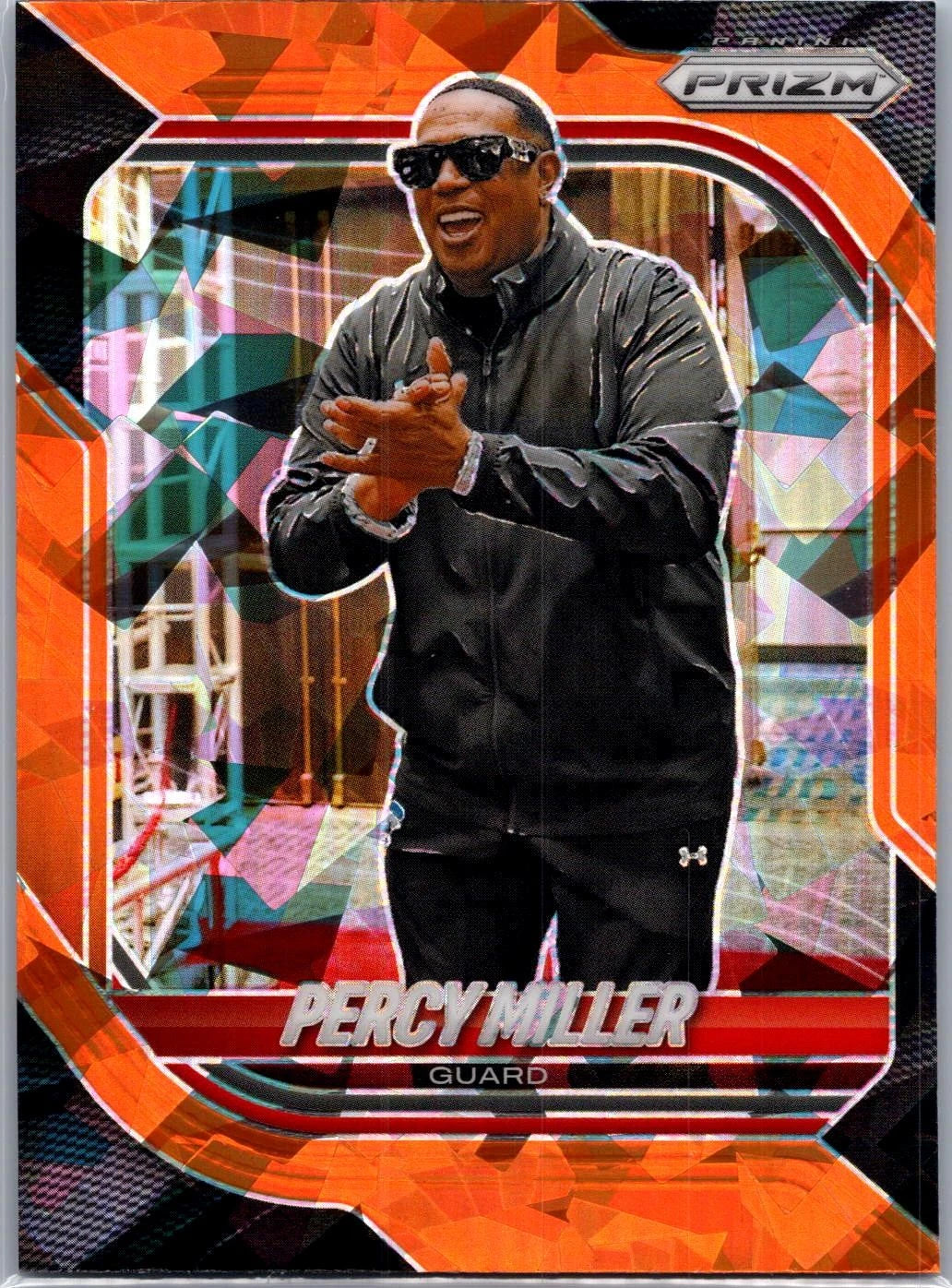 2025-26 Panini Prizm #134 Percy Miller Orange Ice Prizm