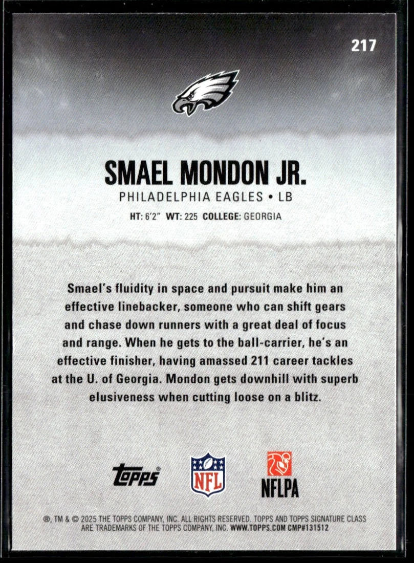 Smael Mondon Jr. #217 [Rookie] 2025 Topps Signature Class