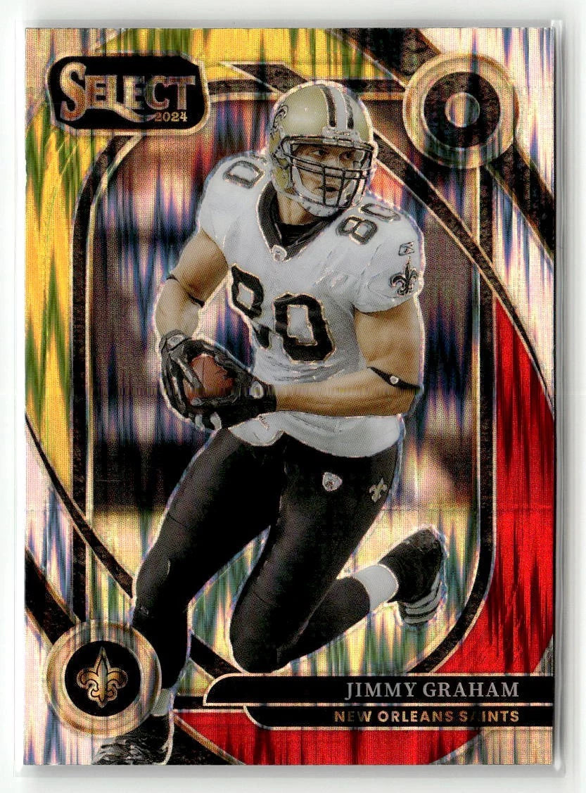 2024 Panini Select #269 Jimmy Graham Red & Yellow Prizm Shock