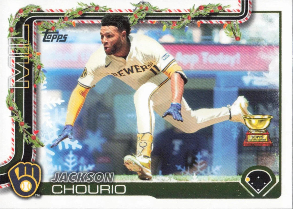 Jackson Chourio #H182 2025 Topps Holiday Milwaukee Brewers