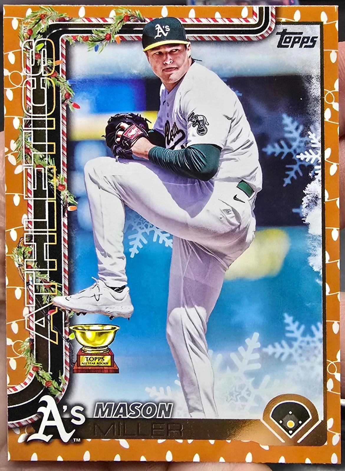 2025 Topps Holiday - Mason Miller #H48 Gold Holiday Lights