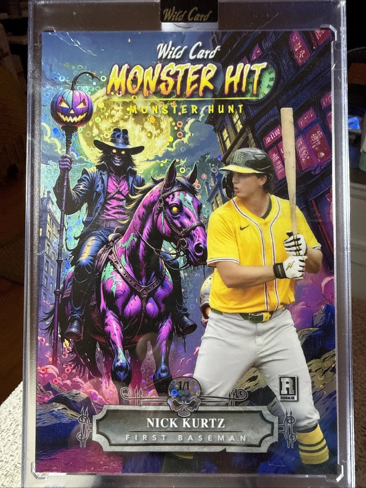 Nick Kurtz 1/1 Wild Card Monster Hit Monster Hunt Rookie SP Horror Insert
