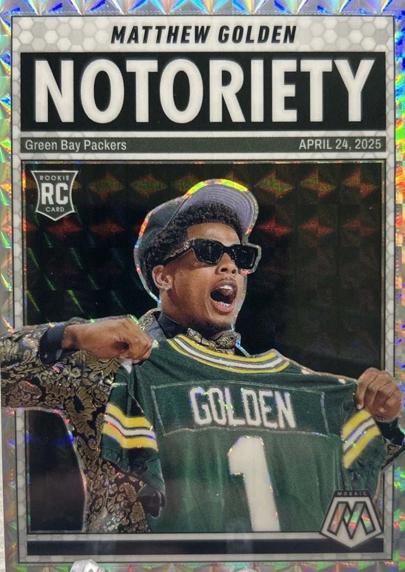 2025 Panini Mosaic - Notoriety Matthew Golden #21 Mosaic Prizm (RC)