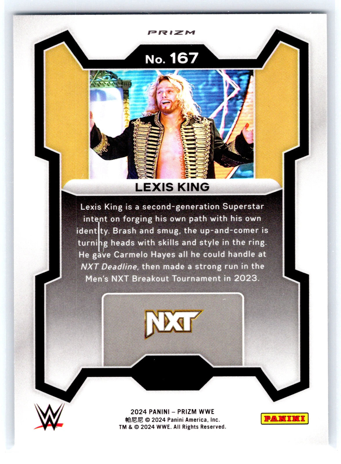 Lexis King [Cracked Ice] #167 [Rookie] 2024 Panini Prizm WWE