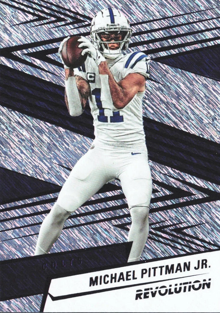 2025 Panini Revolution #121 Michael Pittman Jr. Purple Storm [#379/699]