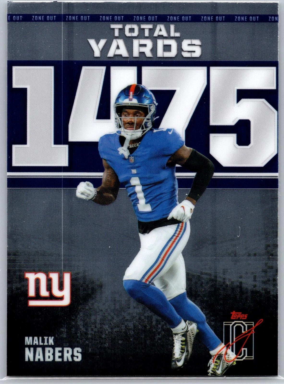 Malik Nabers #ZO-1 2025 Topps Signature Class Zone Out
