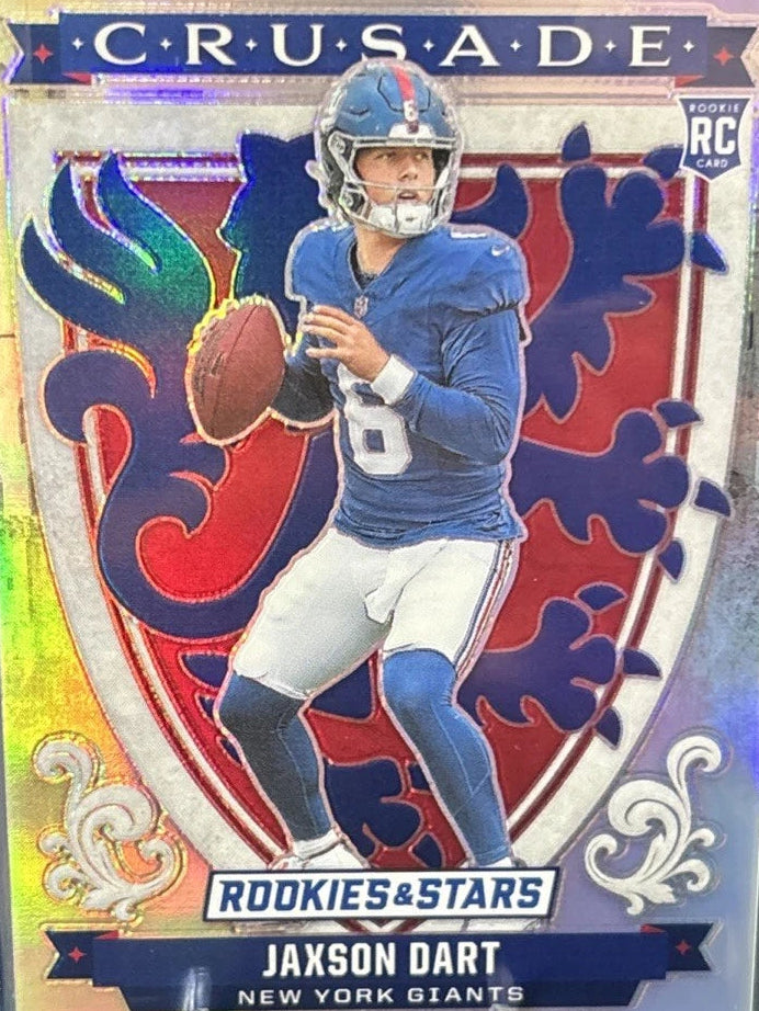 Jaxson Dart Crusade SILVER HOLO RC!! 2025 Rookies & Stars #11 New York Giants