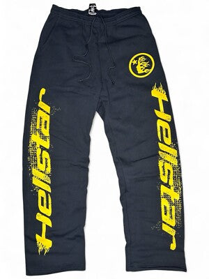 HStar Racer Flare Bottom Sweatpants Black/Yellow