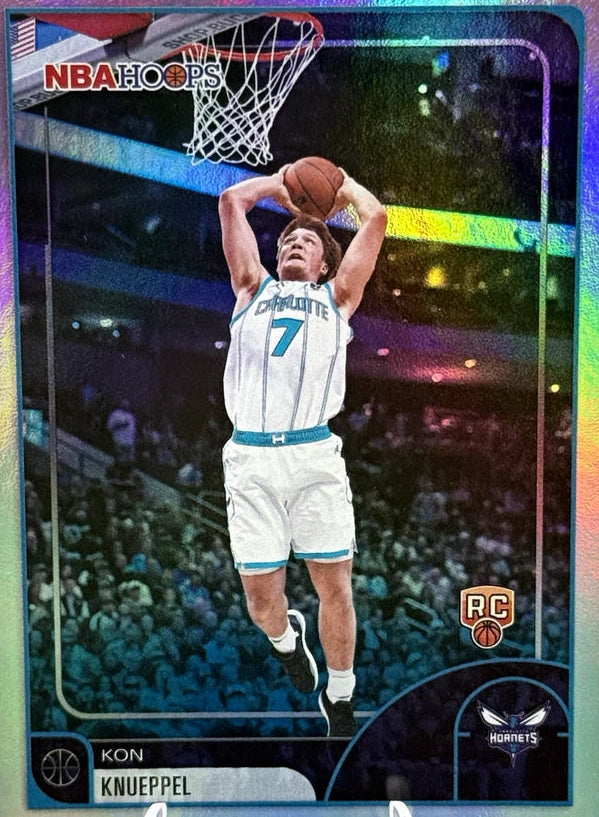 Topps NBA Hoops Kon Knueppel #67 Rookie Hologram Charlotte Hornets