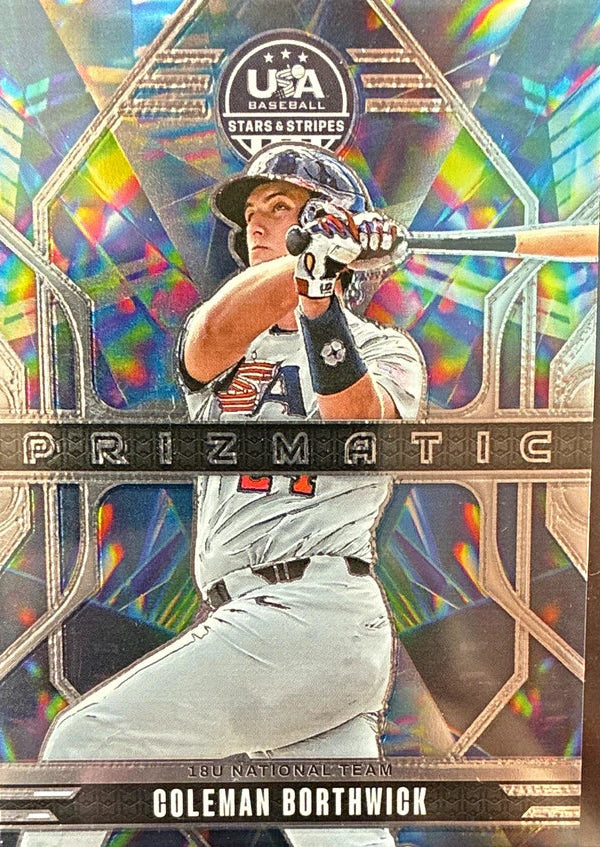 Panini 2026 Stars & Stripes Prizm Prizmatic Coleman Borthwick #24 RC